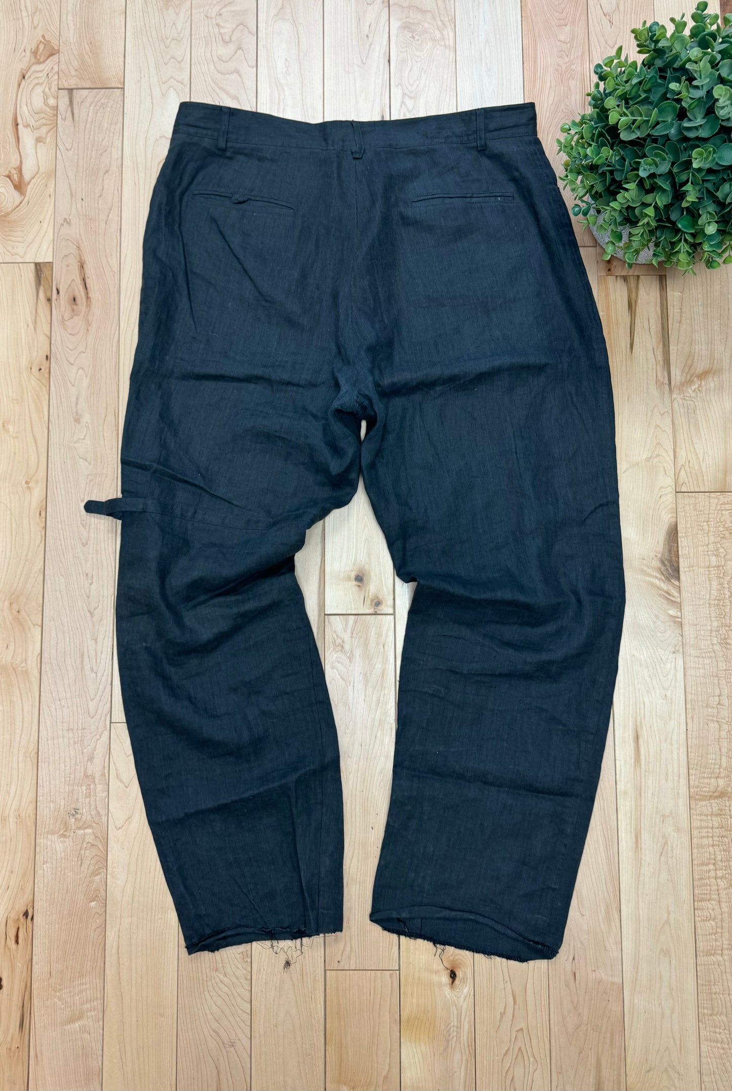 Vintage Versace Bondage Strap Wide Leg Trousers