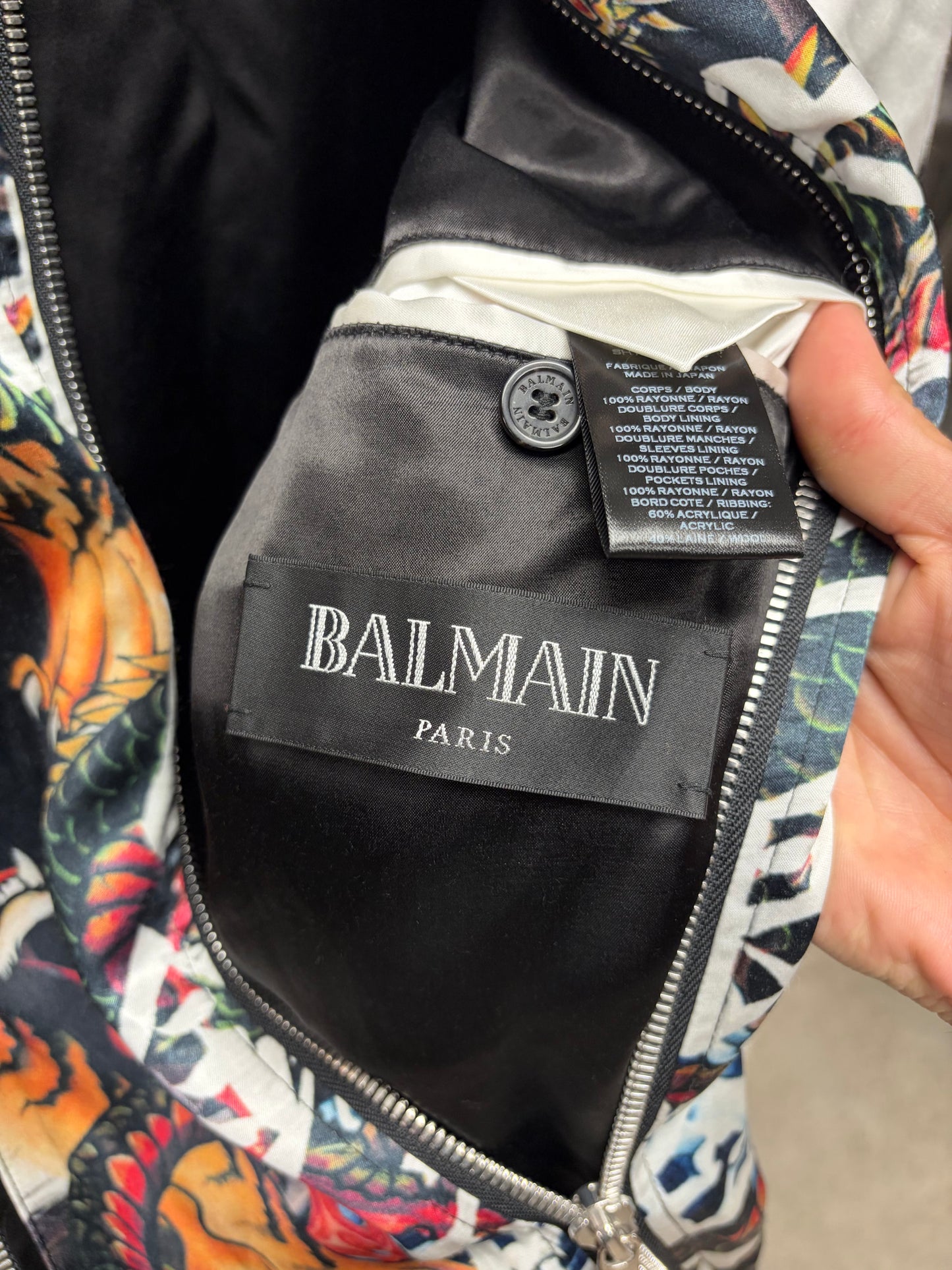 Balmain ‘Sukajan’ Traditional Japanese Silk Bomber Jacket