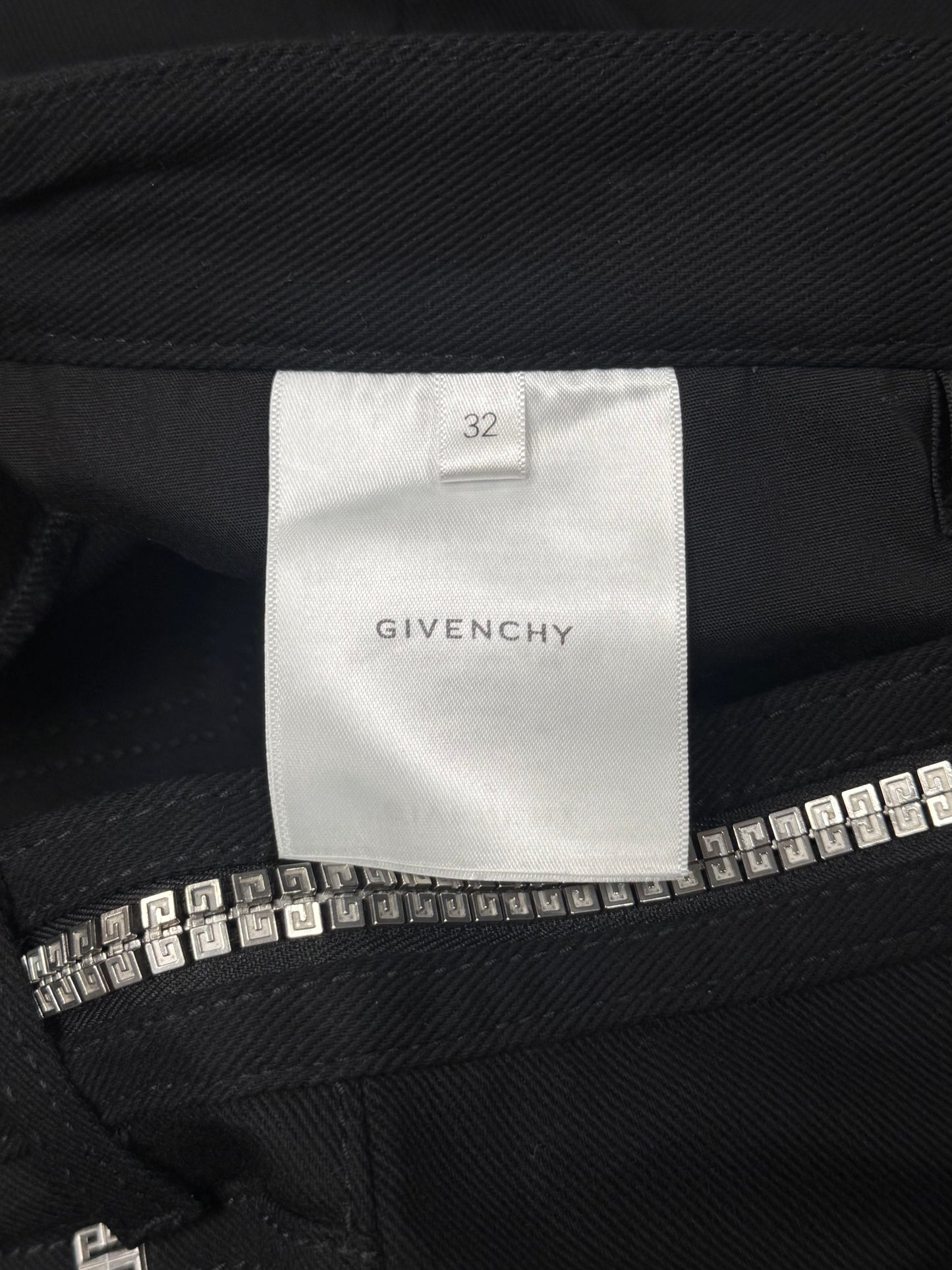 Givenchy ‘Silver Embellishment’ Waistband Studded Black Skinny Denim