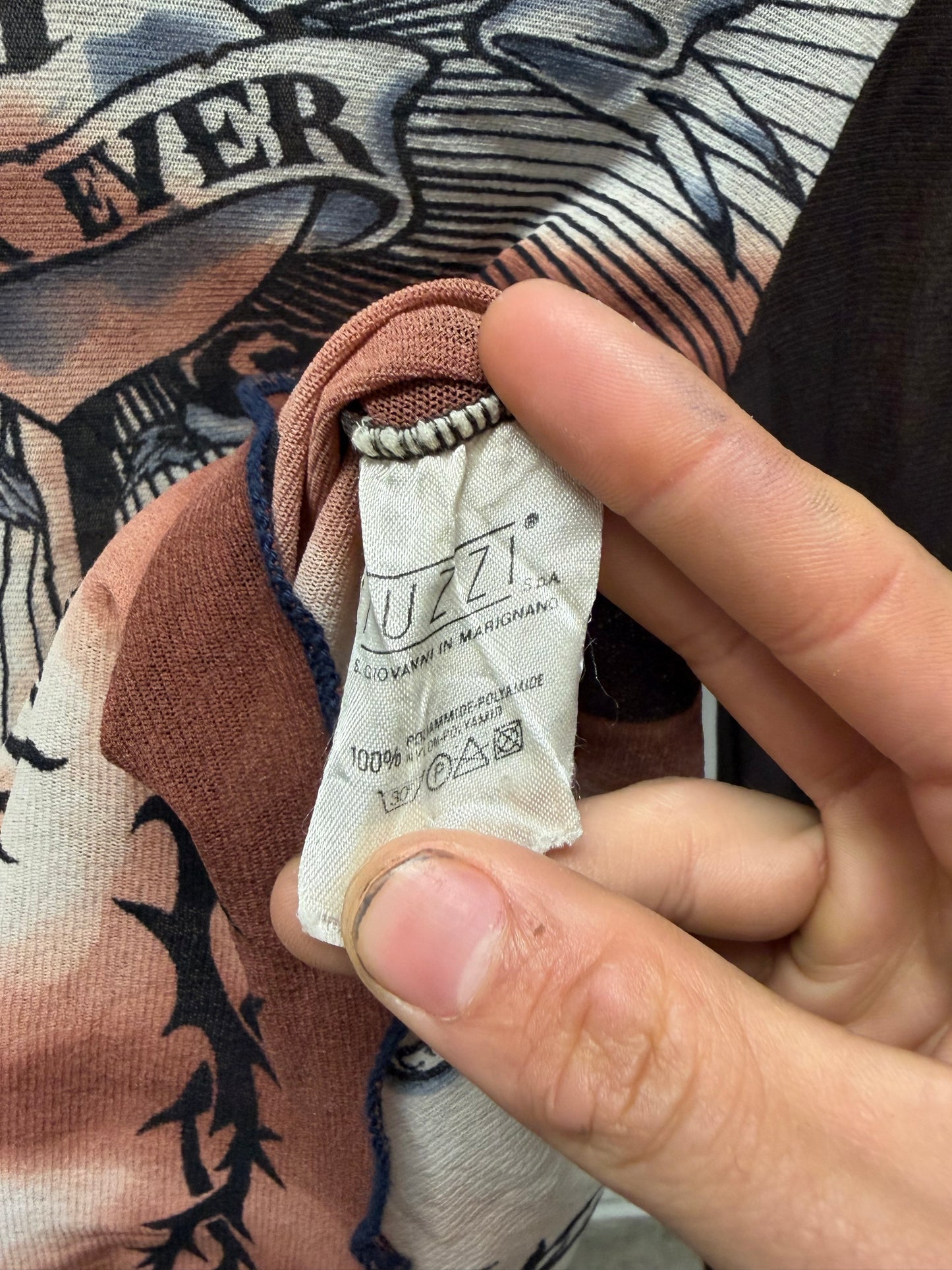 SS1996 Jean Paul Gaultier ‘Safe Sex Forever’ Mesh Long Sleeve Shirt
