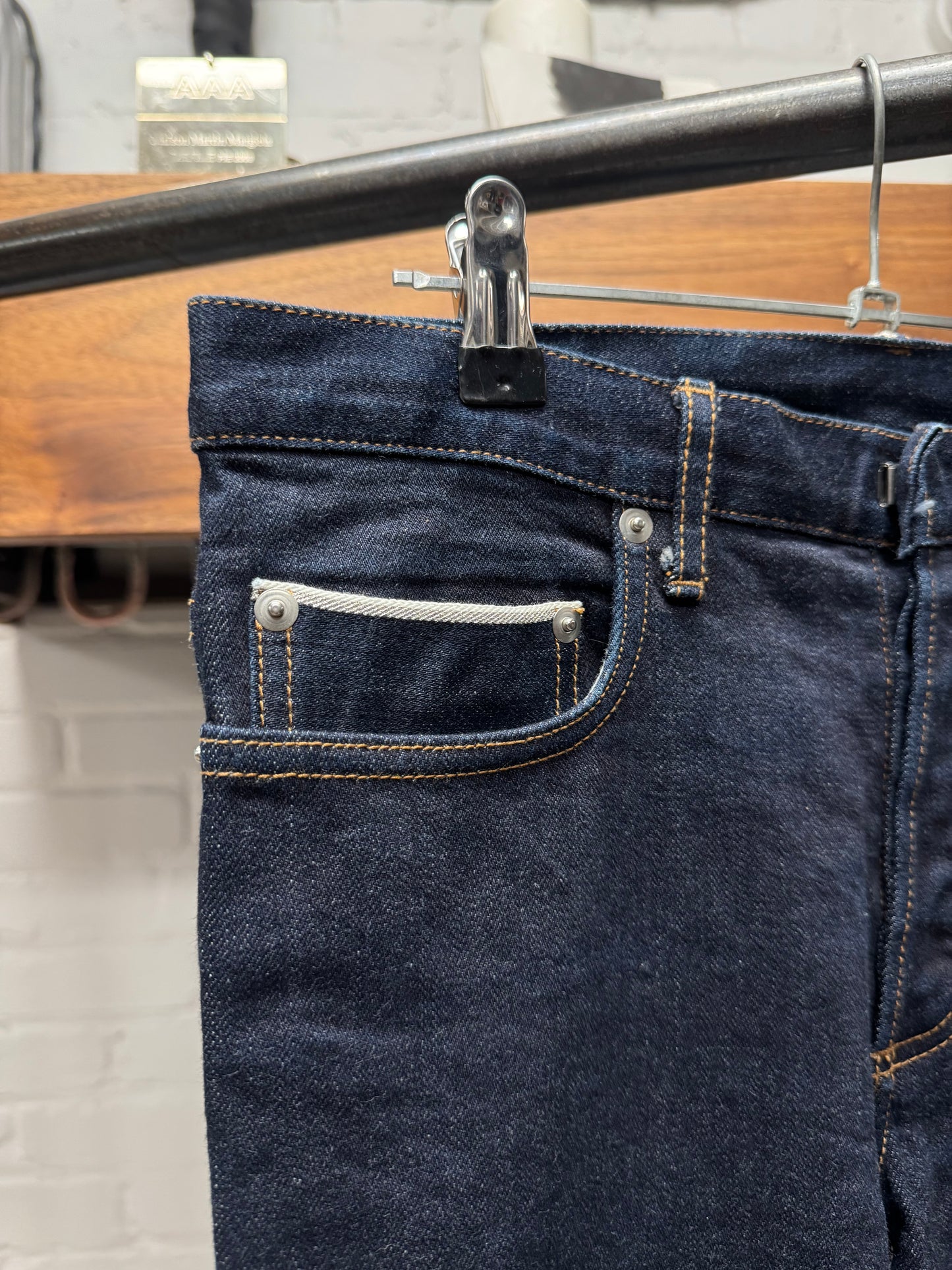 Dior Homme ‘Raw Blue Selvedge’ Skinny Cut Denim