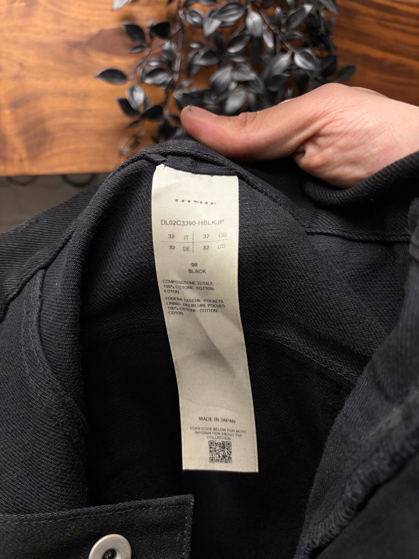 Rick Owens 16oz Japanese Denim ‘Pusher’ Button Snap Black Selvedge Bootcut Jeans