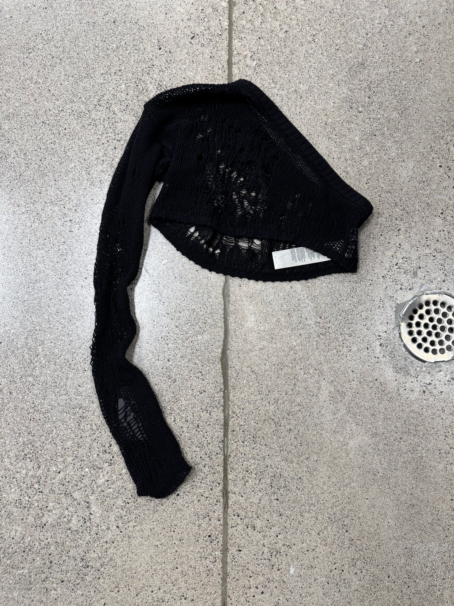 SS2022 Rick Owens Fogachine ‘Ziggy’ One Arm Knit Sweater