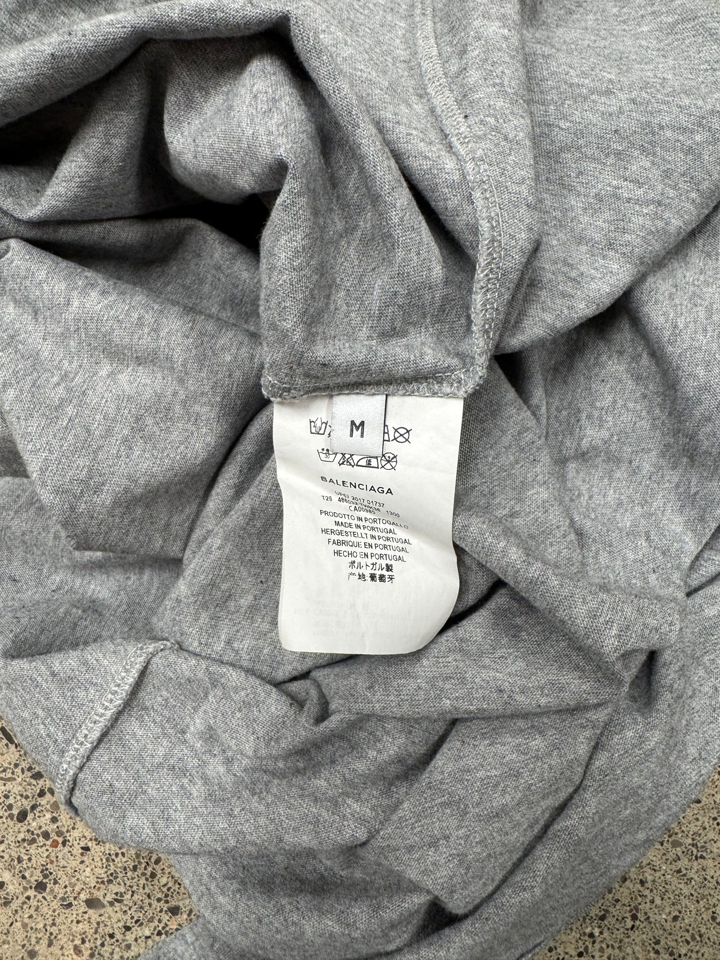 Balenciaga ‘Archetype’ Logo Grey T-Shirt