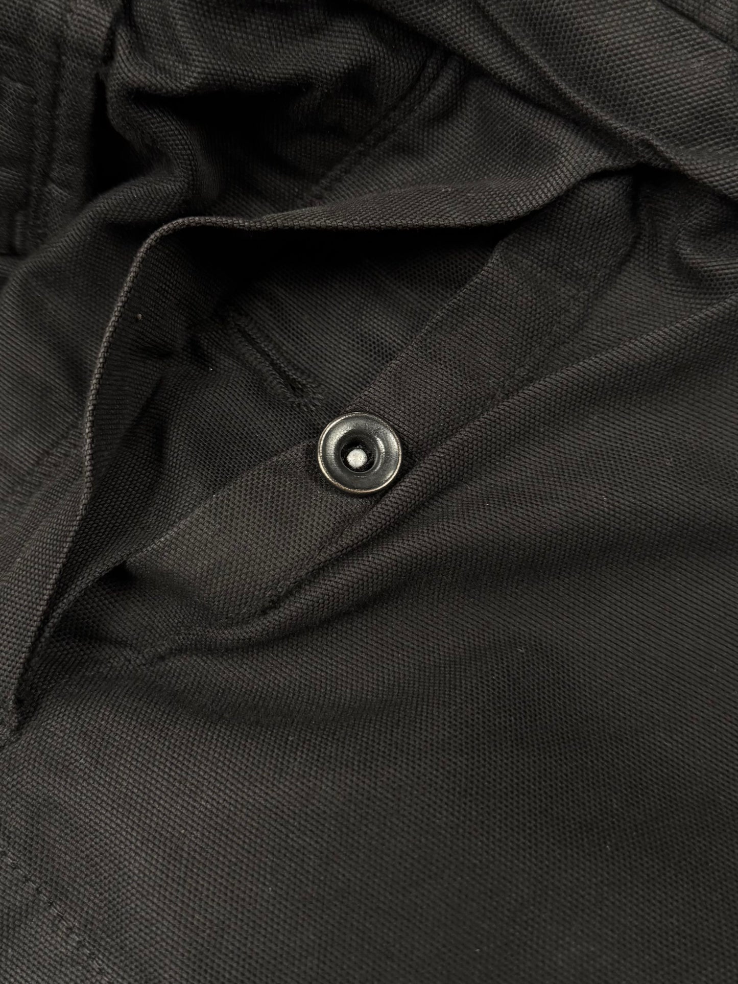 AW2013 Julius ‘Exposed Pocket’ Waxed Black Cargo Shorts