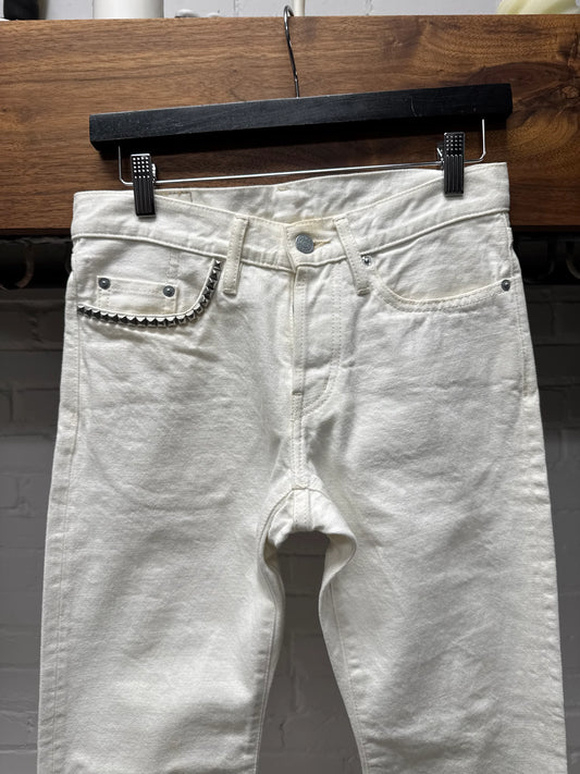 Hysteric Glamour ‘Studded’ White Skinny Denim