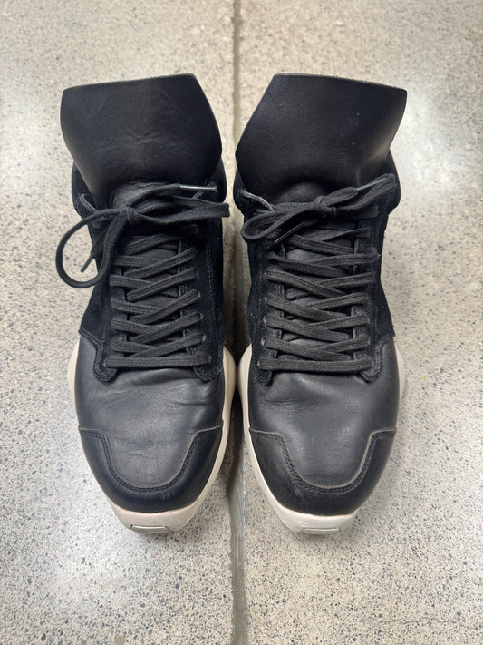 SS2014 Rick Owens x Adidas Black Leather Tech Runners
