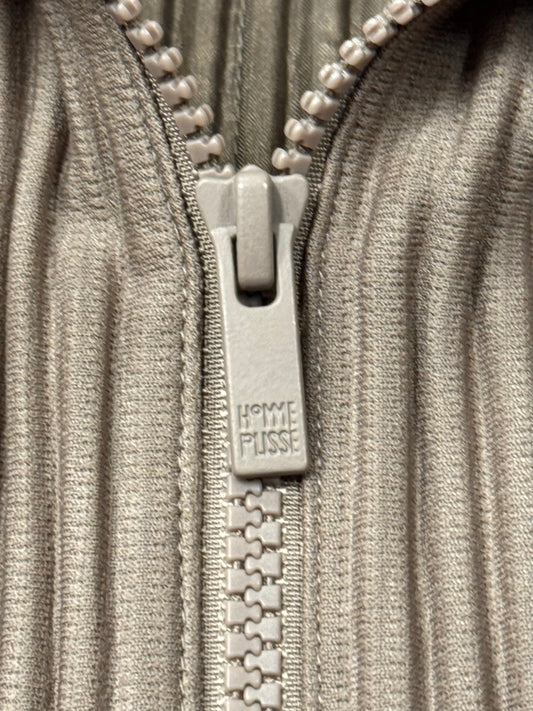 Issey Miyake Homme Plisse Pleated Brown Zip-Up Track Jacket
