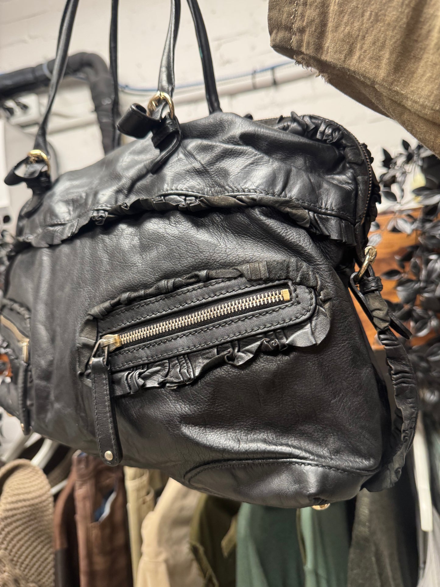 2000s Gucci ‘Sabrina’ Black Calfskin Leather Boston Bag