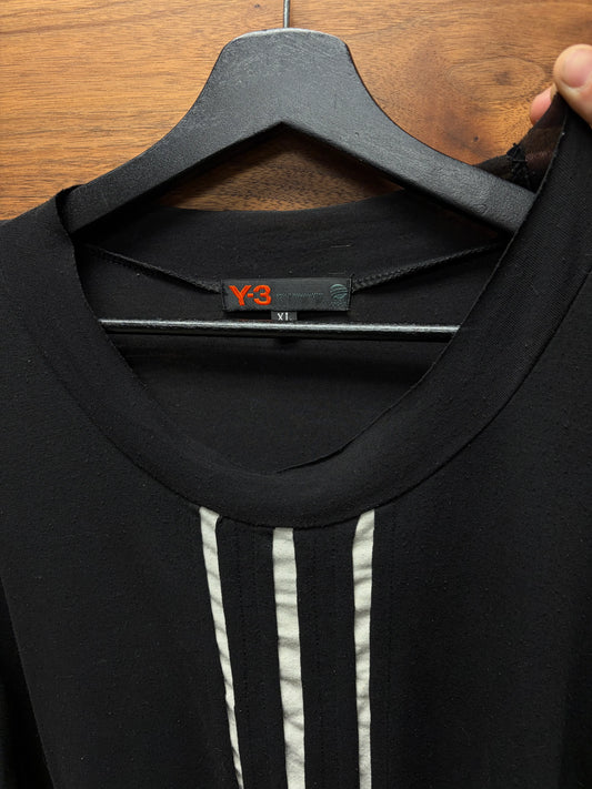 Y-3 Yohji Yamamoto x Adidas ‘3 Stripe Cutout’ Black Long Sleeve Shirt