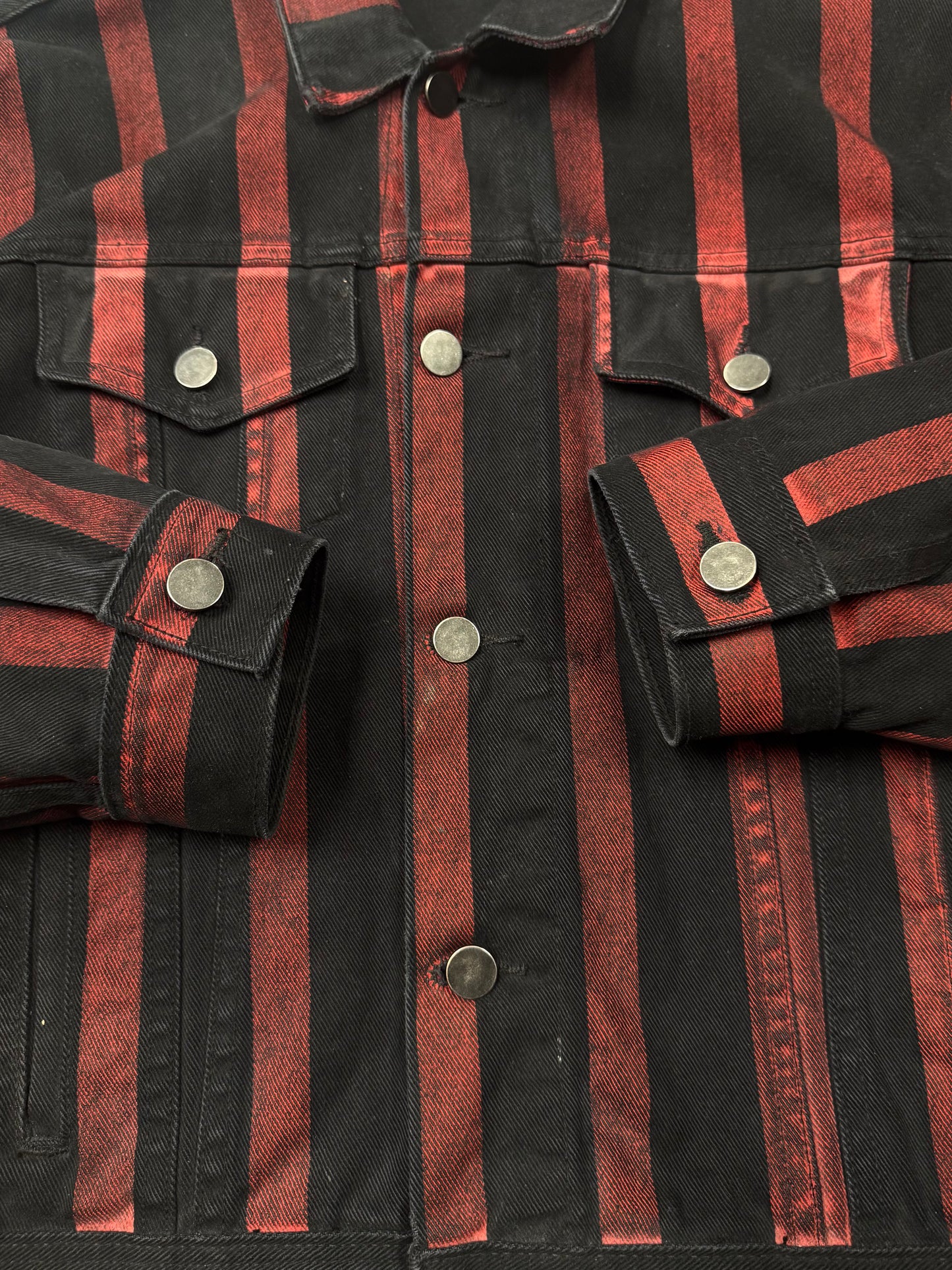 Bare Knuckles ‘V1’ Painted Denim Trucker Jacket