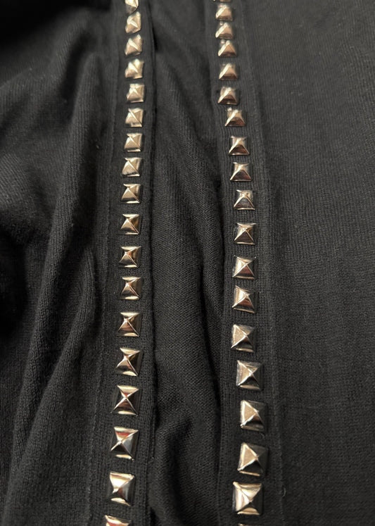 2000s Hysteric Glamour Silver Studded Cardigan