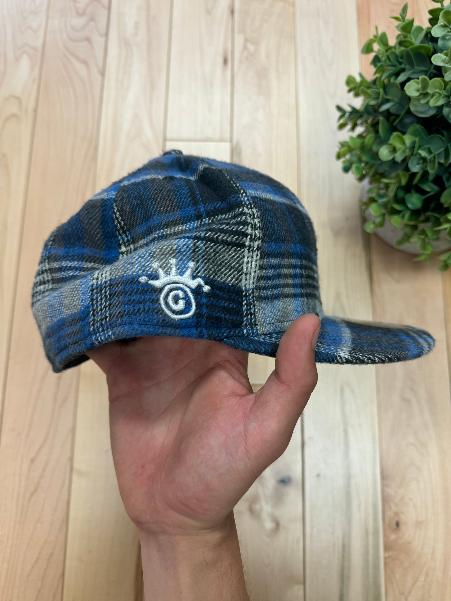 2000s Stussy Wool Plaid Fitted Hat