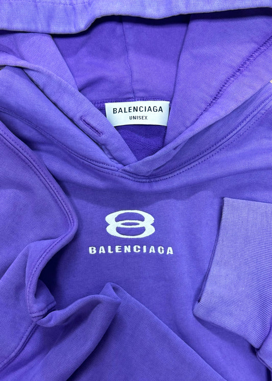 2021 Balenciaga ‘Unity’ Embroidered Logo Pullover Hoodie