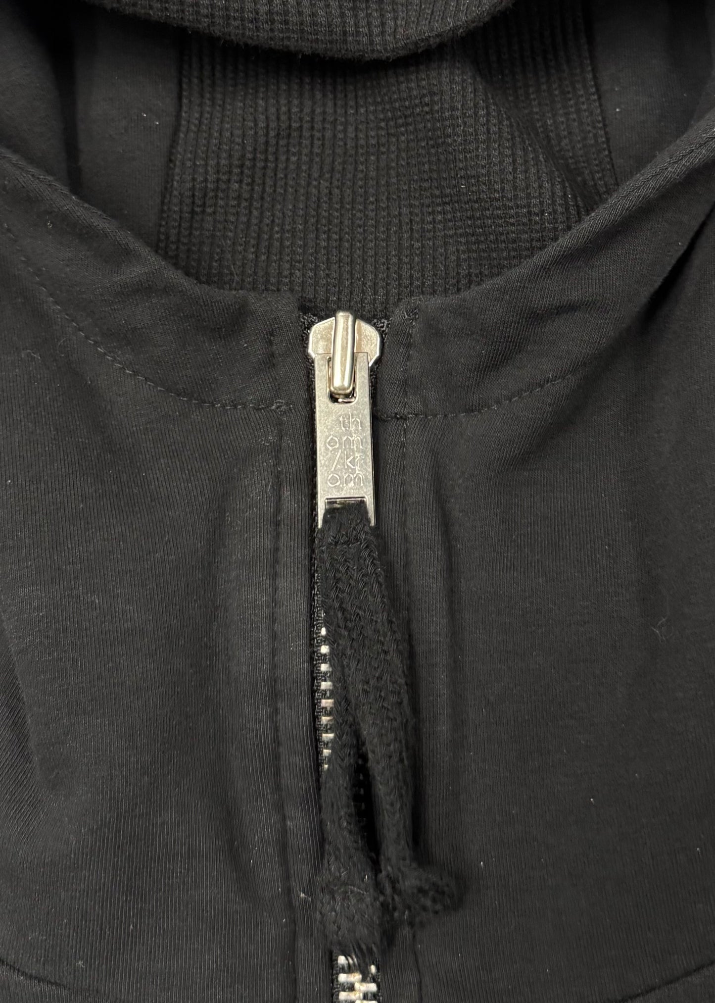 Thom Krom Double Layered ‘Thumbhole’ Zip-Up Hoodie