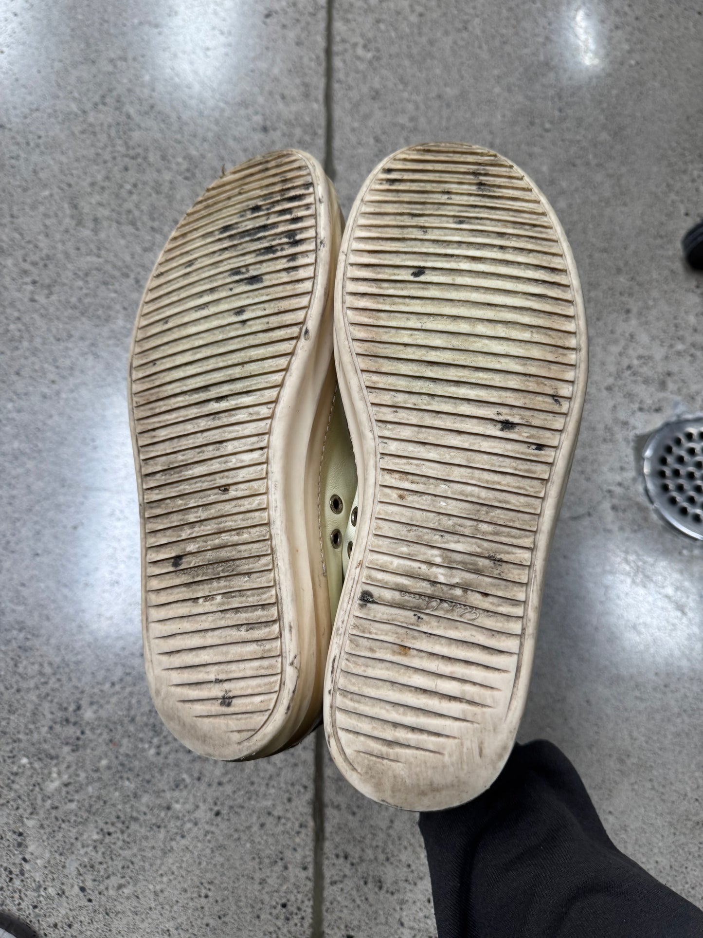 Rick Owens White Leather ‘Ramones’ Low Top Sneakers