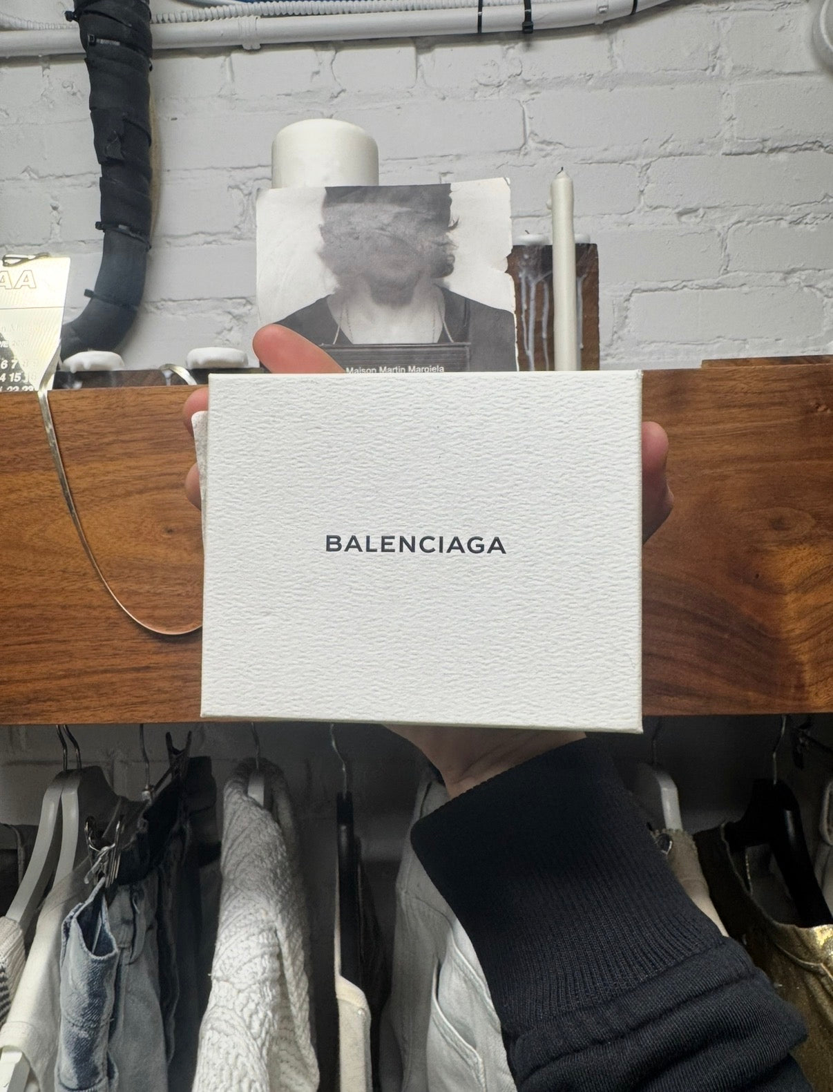 Balenciaga Studded ‘Teal’ Leather Snap Bracelet