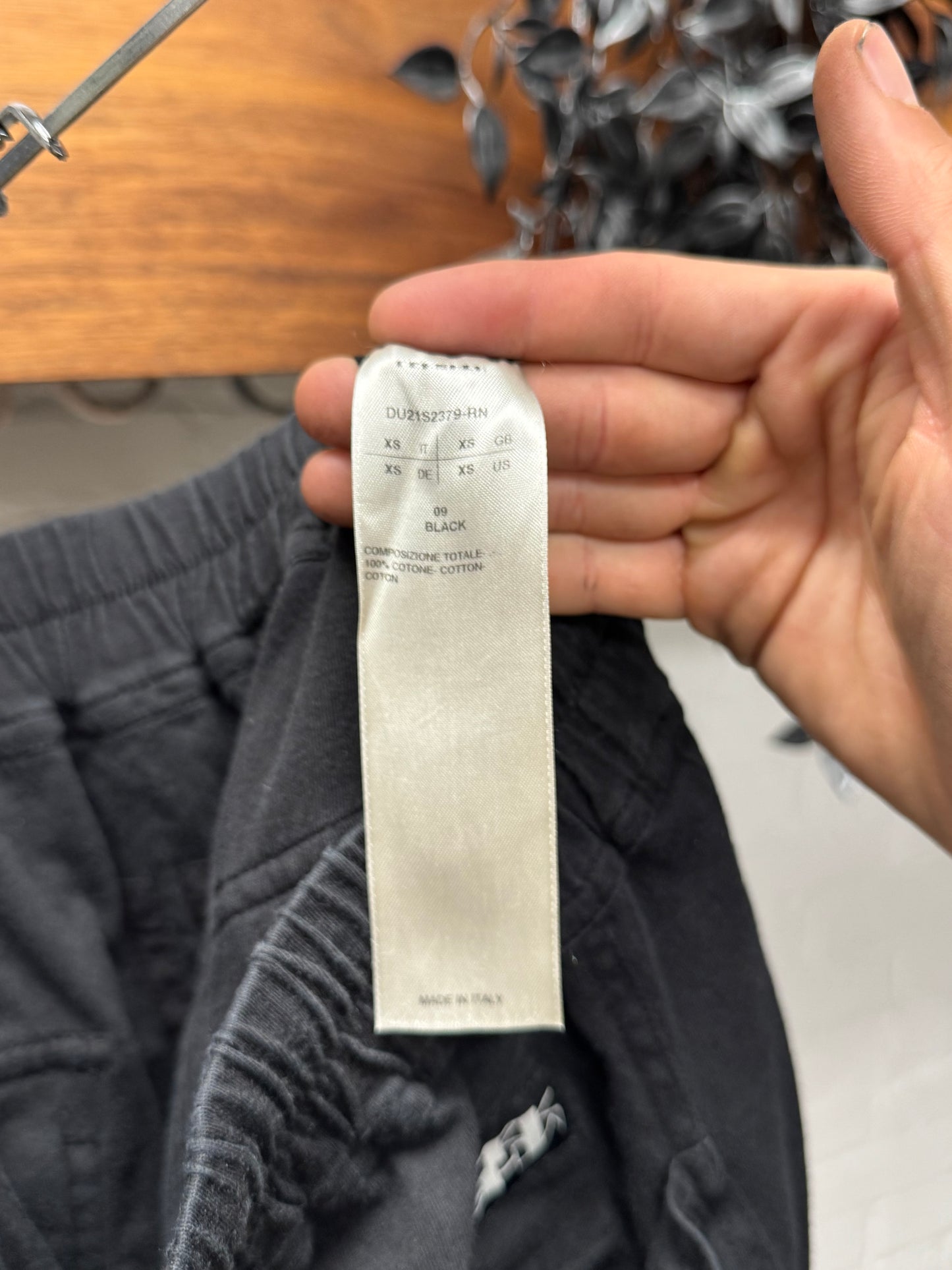 Rick Owens DRKSHDW Black ‘Lounge’ Drawstring Cargo Pants