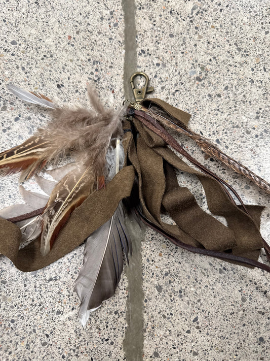G.O.A. Feather/Leather Tassel Charm