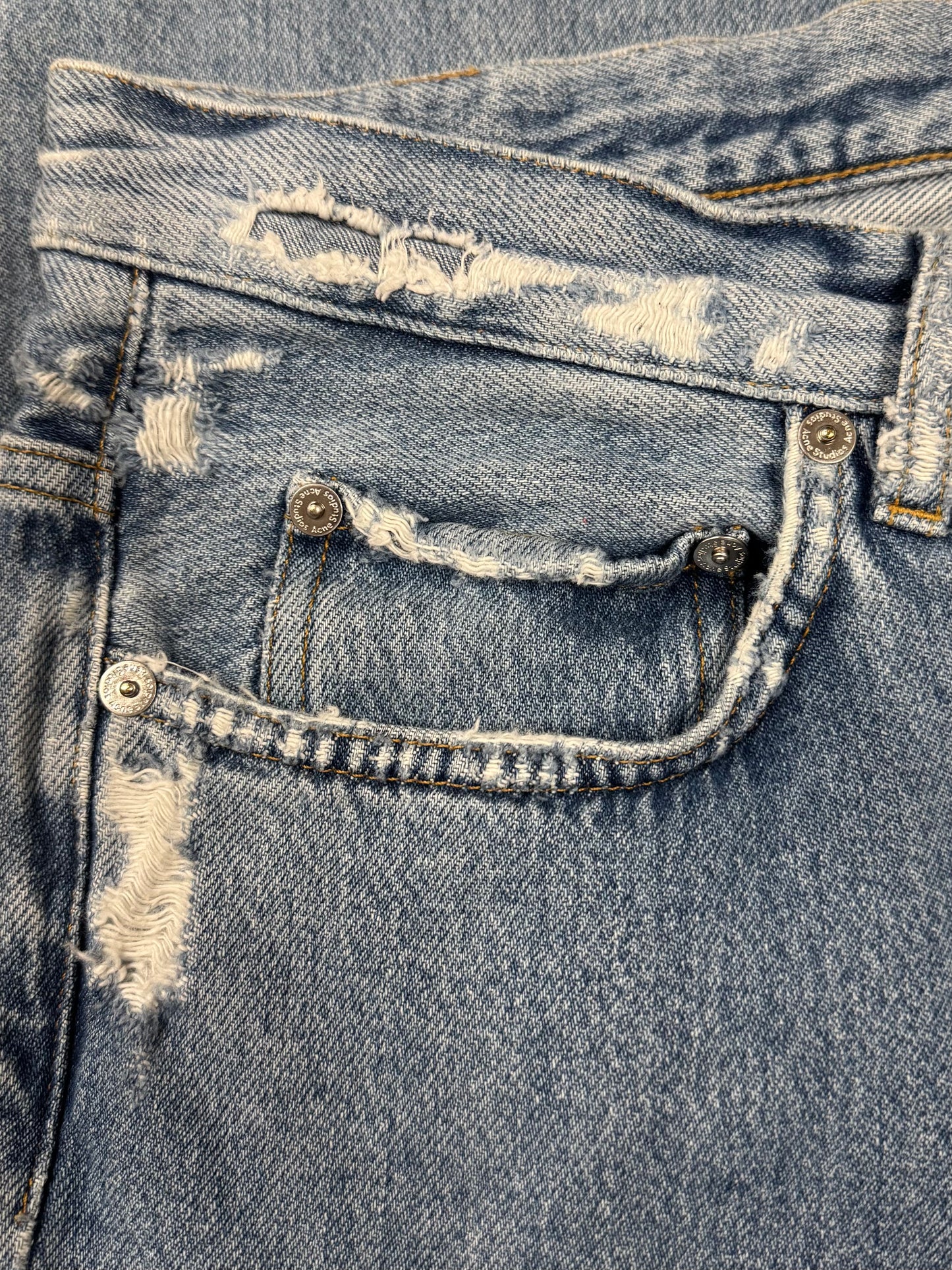 Acne Studios Frayed Blue Slim/Skinny Jeans