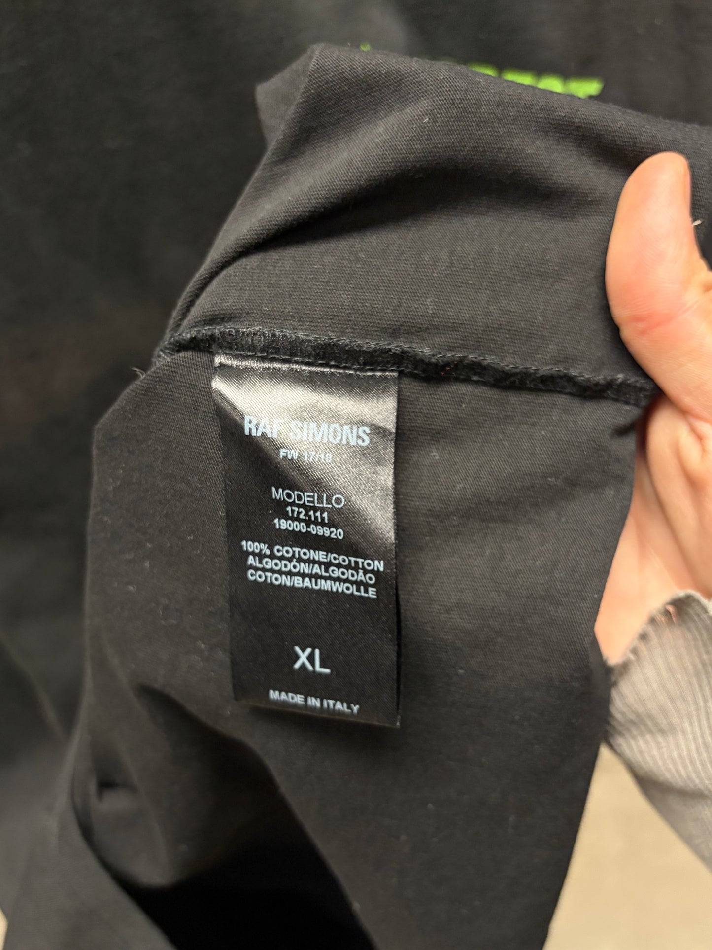 AW2017 Raf Simons ‘Youth Forest Project’ Black Graphic T-Shirt