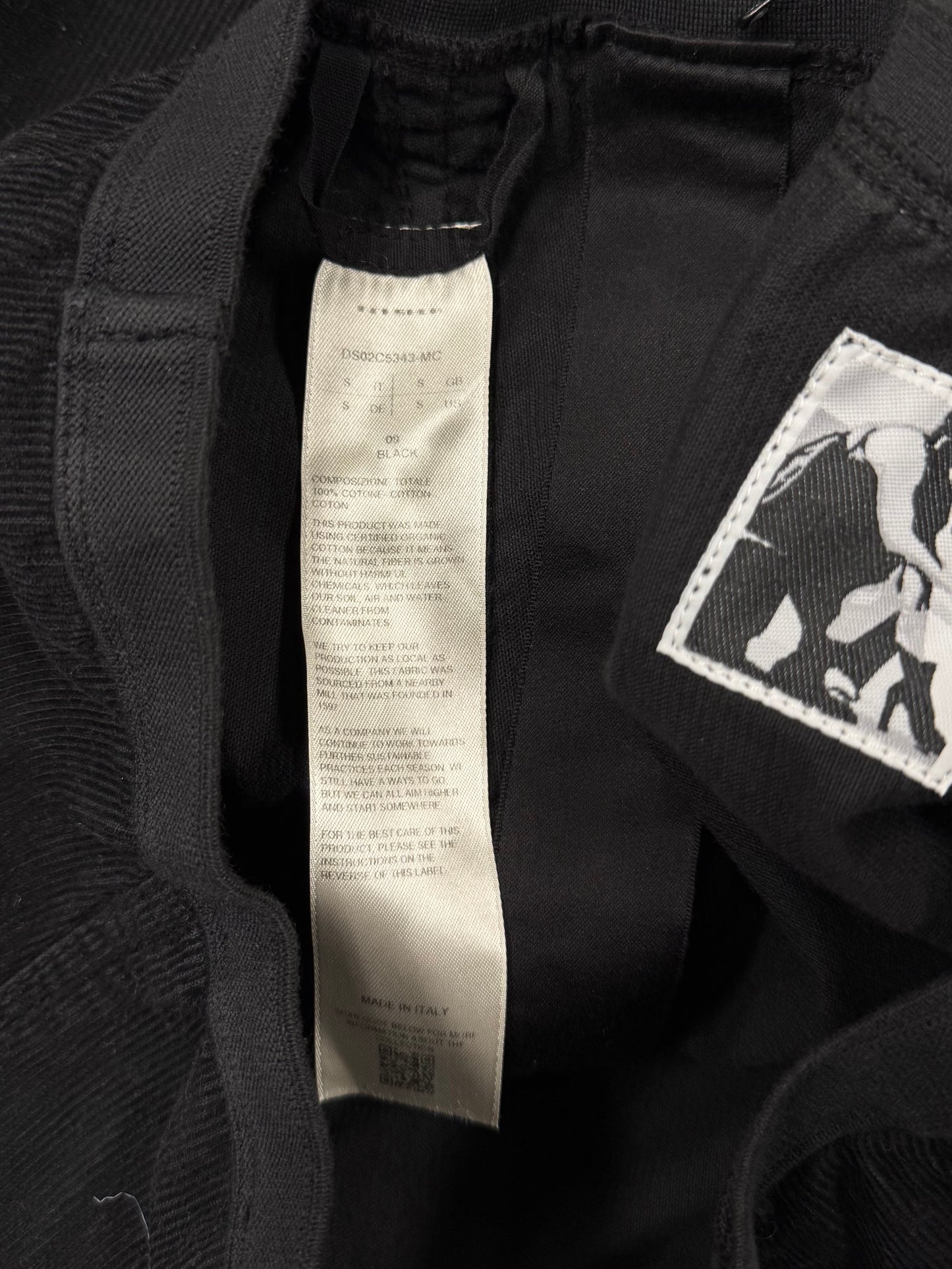 SS2023 Rick Owens ‘Lido’ DRKSHDW Black Corduroy Skirt