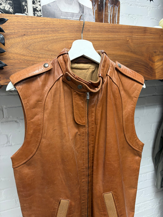 SS2009 Maison Martin Margiela ‘Rustic Orange’ Leather Vest