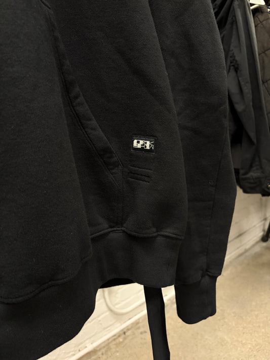 Rick Owens Patched DRKSHDW ‘Granbury’ Black Drawstring Hoodie