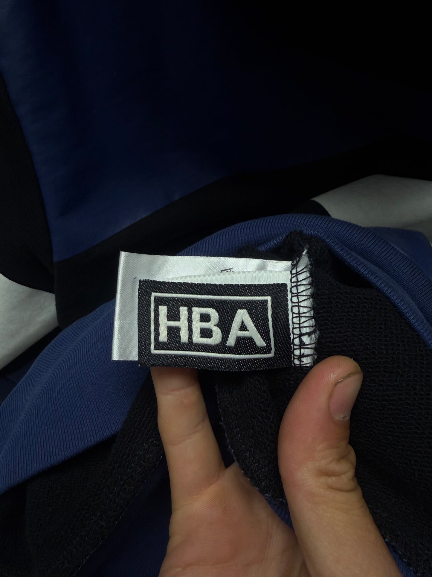 Hood by Air ‘Double Zip’ Extended Zipper Track Black/Blue Pullover Hoodie