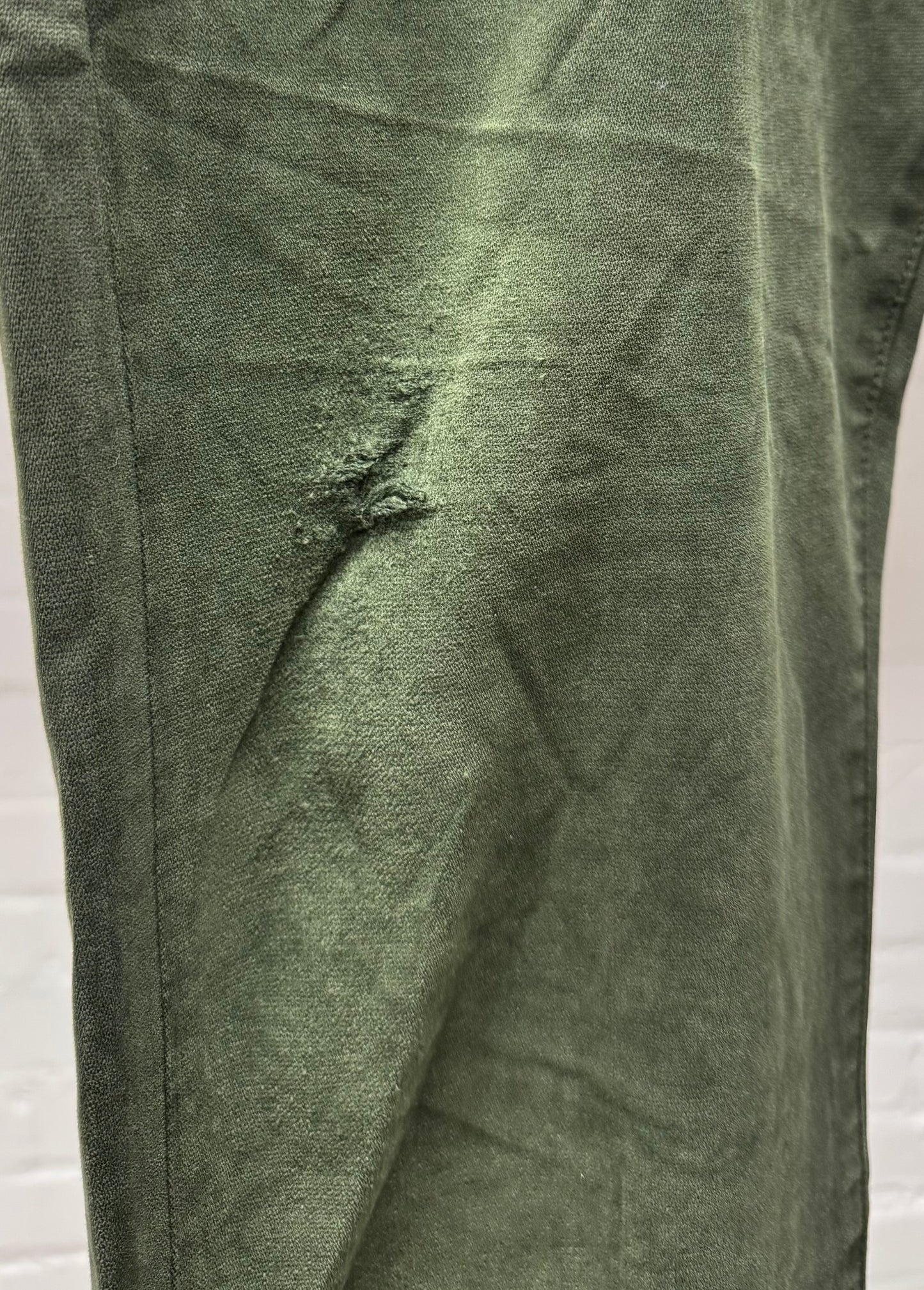Dior Homme ‘Unaltered’ Murky Green Skinny Distressed Denim