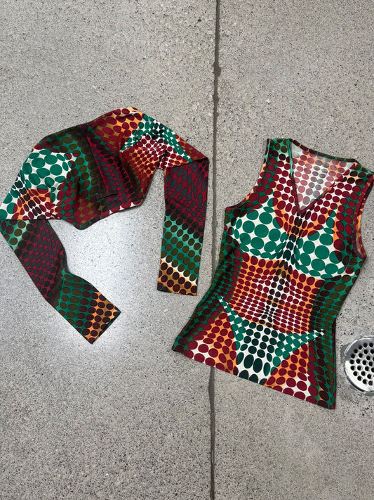 Autumn Winter 1995 Jean Paul Gaultier ‘Cyberdot’ Two Piece Mesh Set