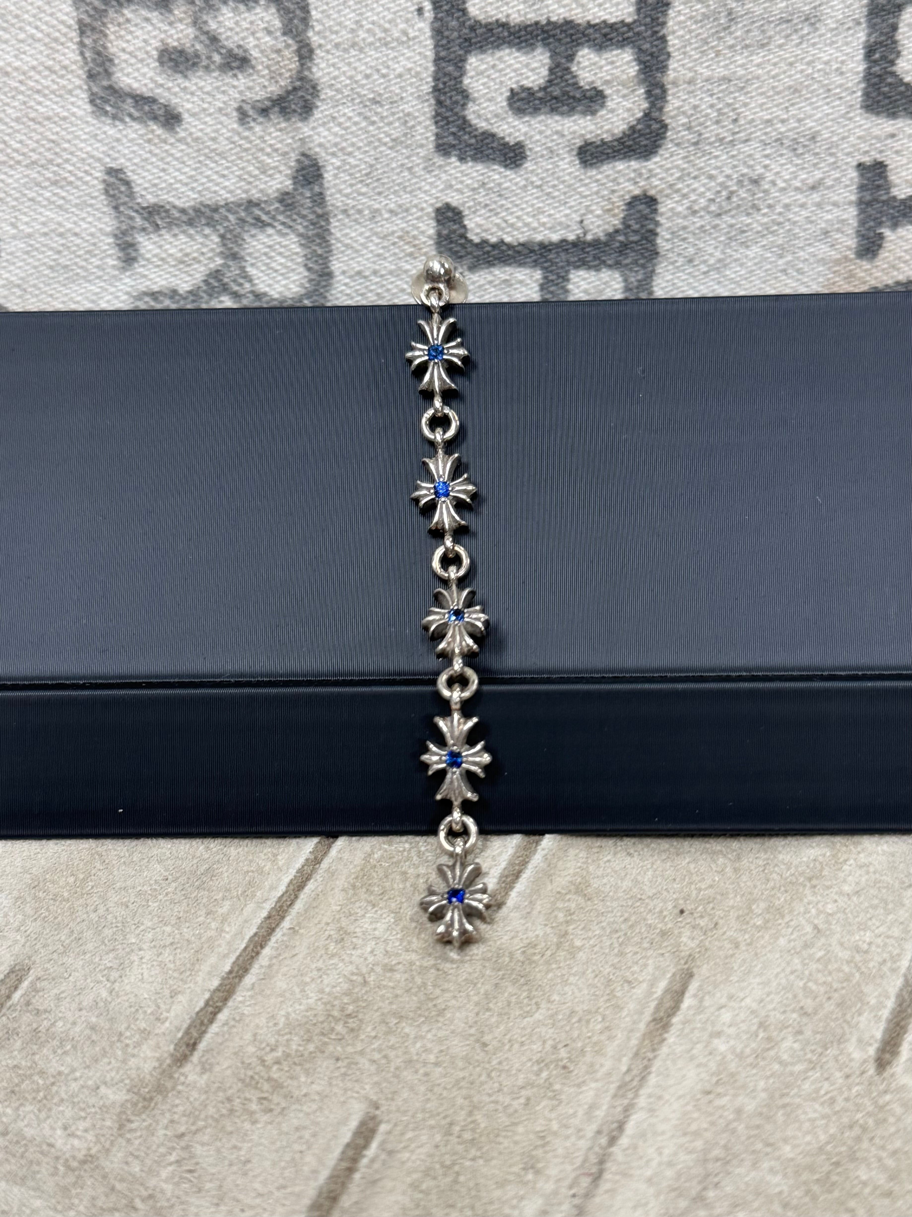 Chrome Hearts 'Factory Set' Sapphire 'Tiny-E' 925 Silver