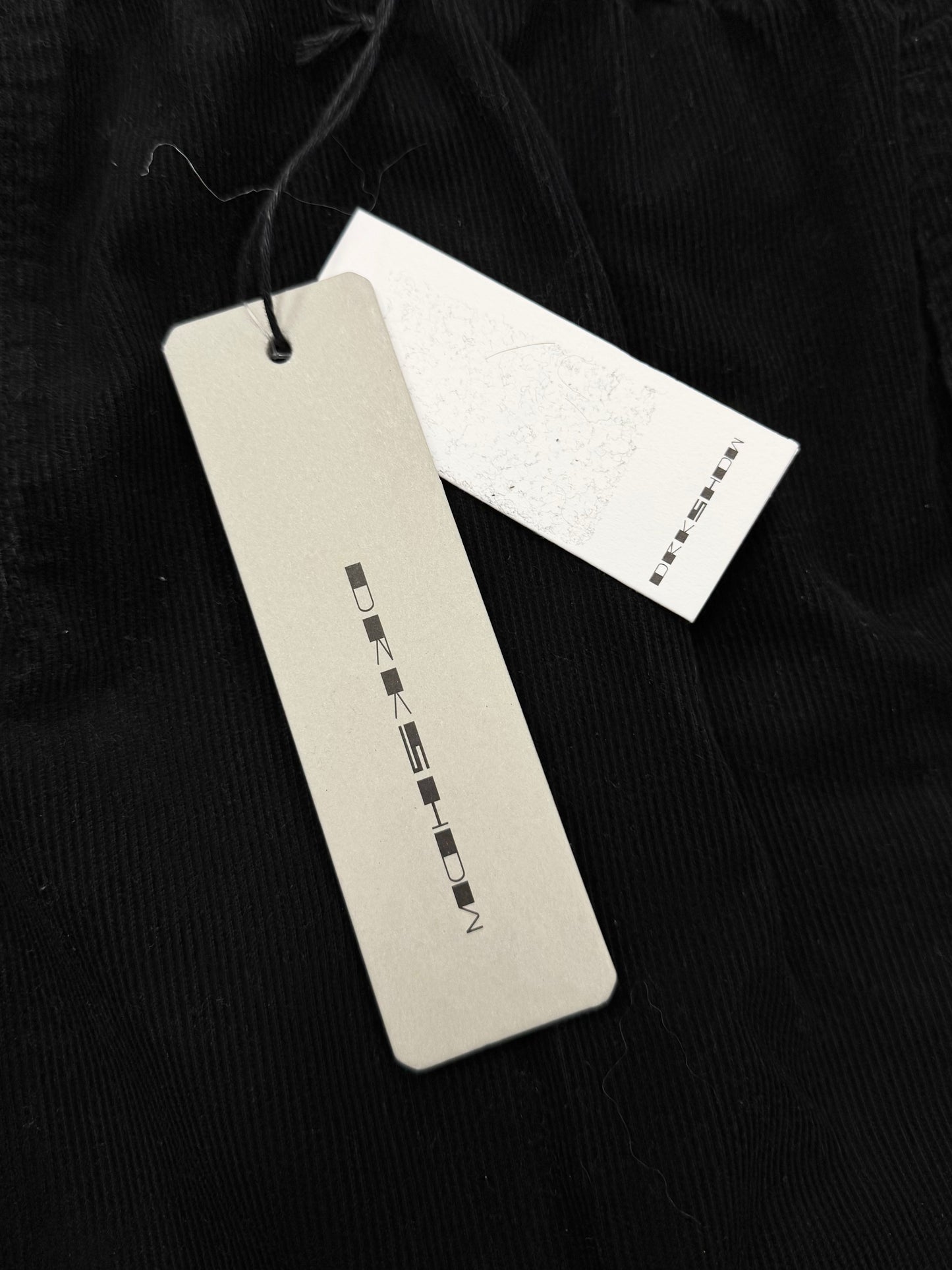 SS2023 Rick Owens ‘Lido’ DRKSHDW Black Corduroy Skirt