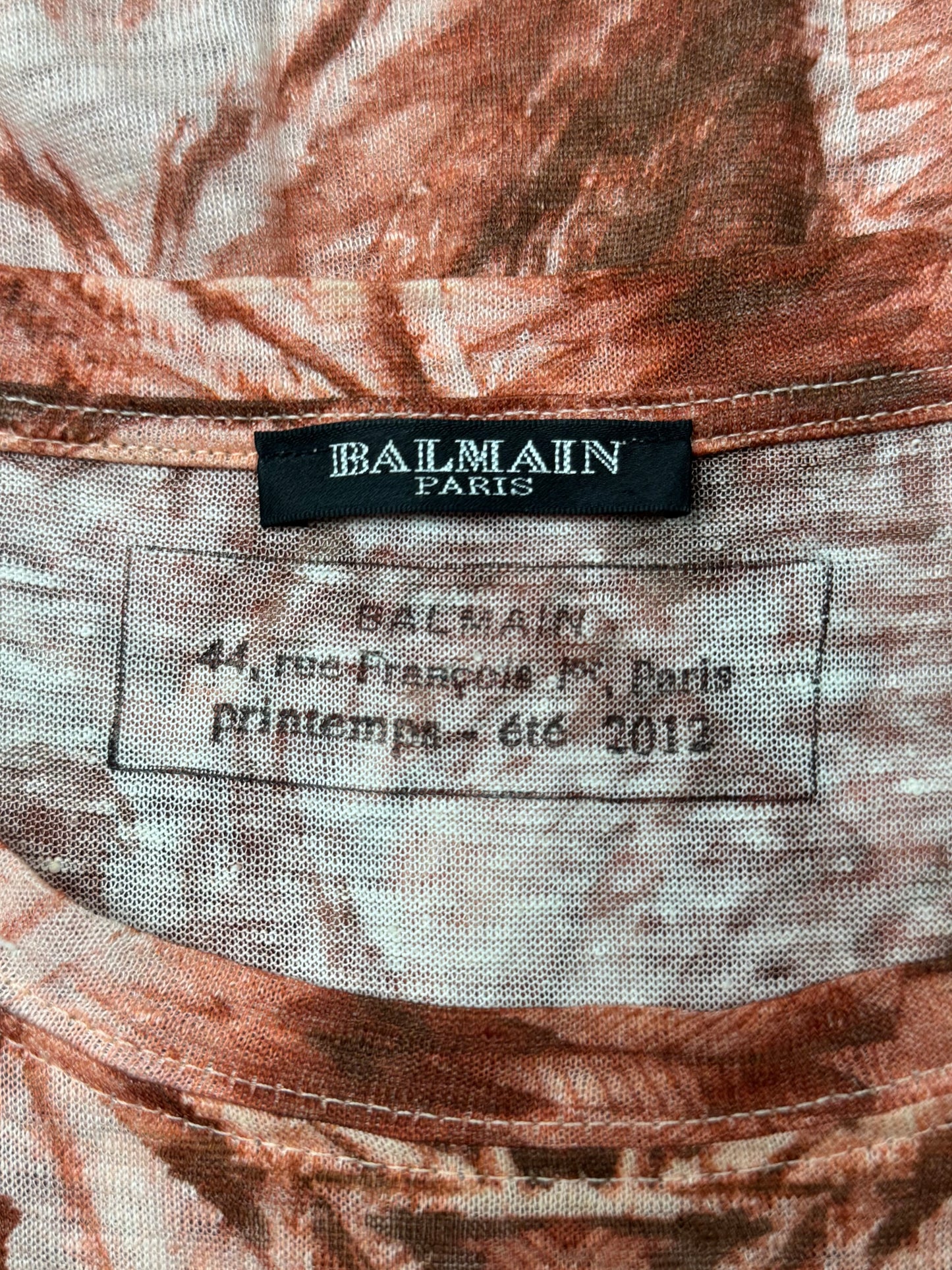 SS2012 Balmain by Christophe Decarnin Semi-Sheer Mesh T-Shirt