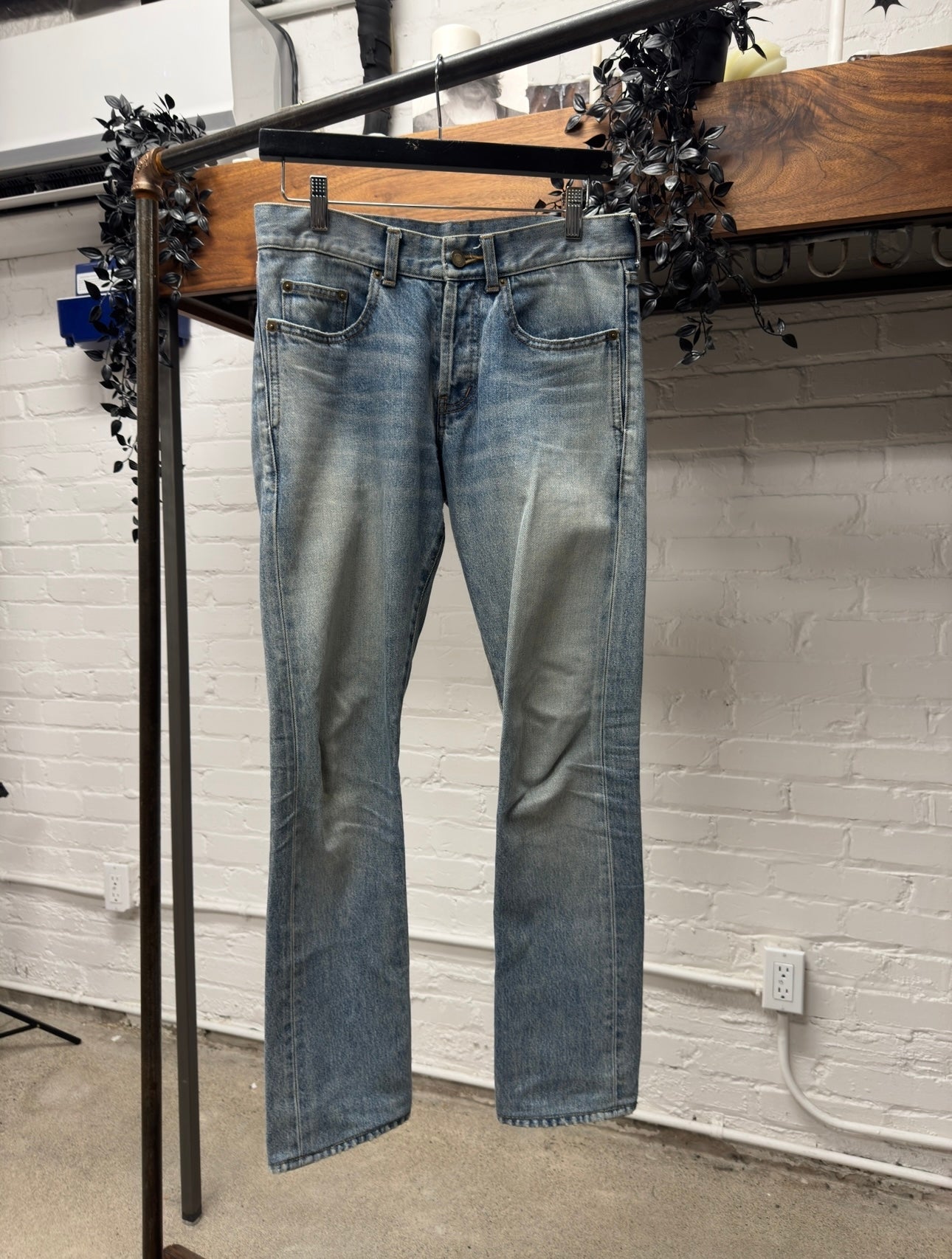 2020 Saint Laurent ‘D18’ Dirt Washed Blue Denim