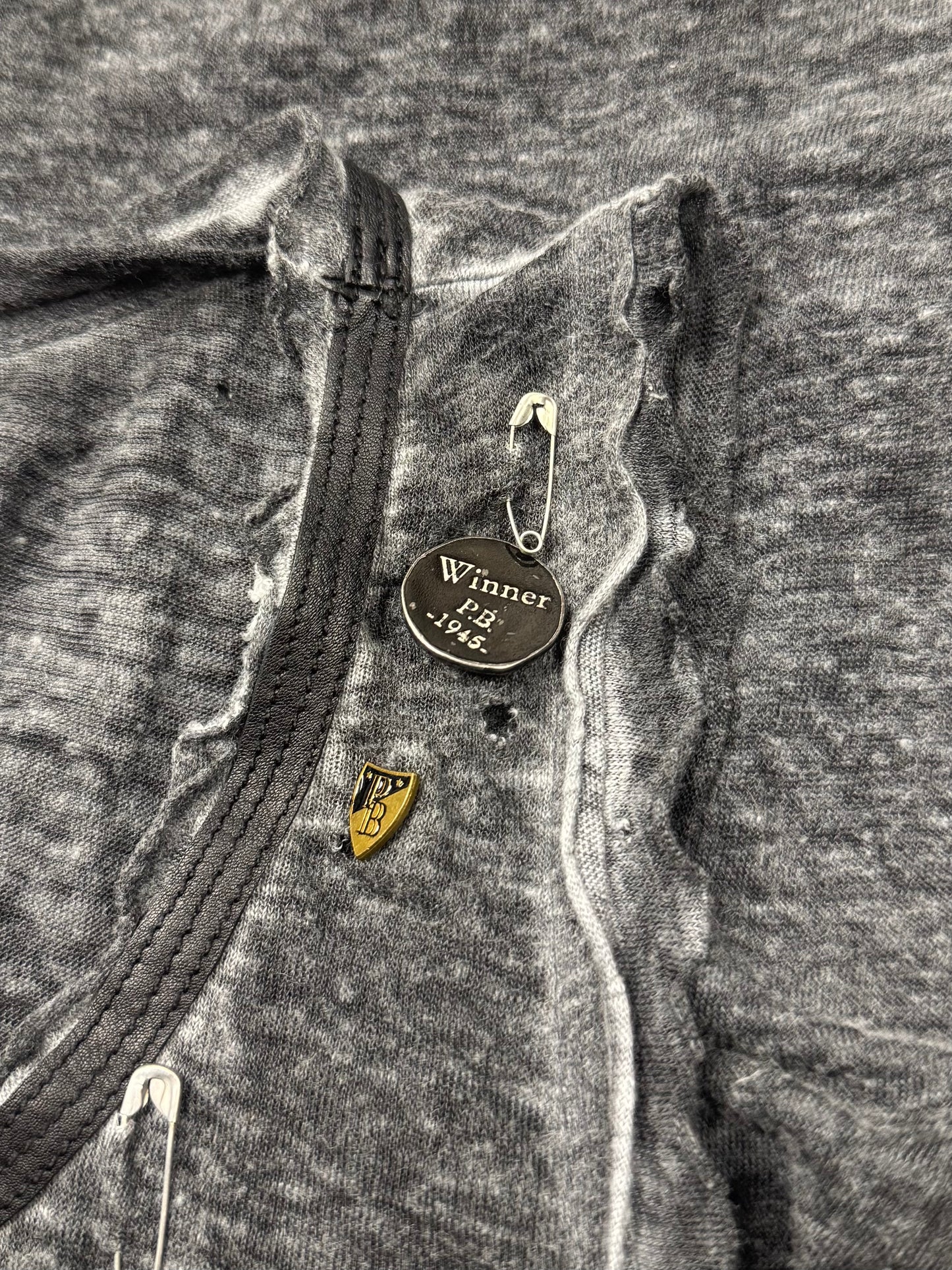 SS2011 Balmain ‘Safety Pin’ Thrash Distressed Tank Top