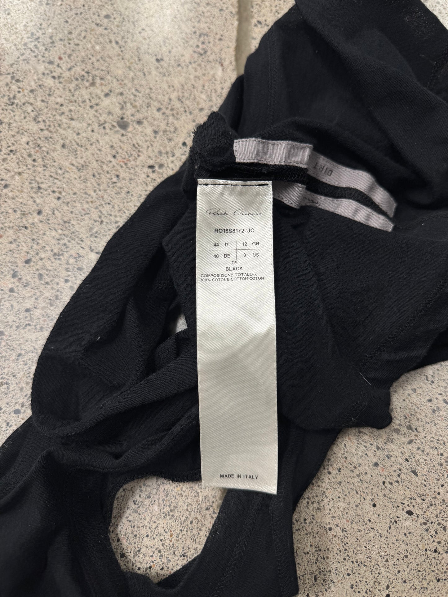 SS2018 Rick Owens ‘Dirt’ Membrane Tank Top