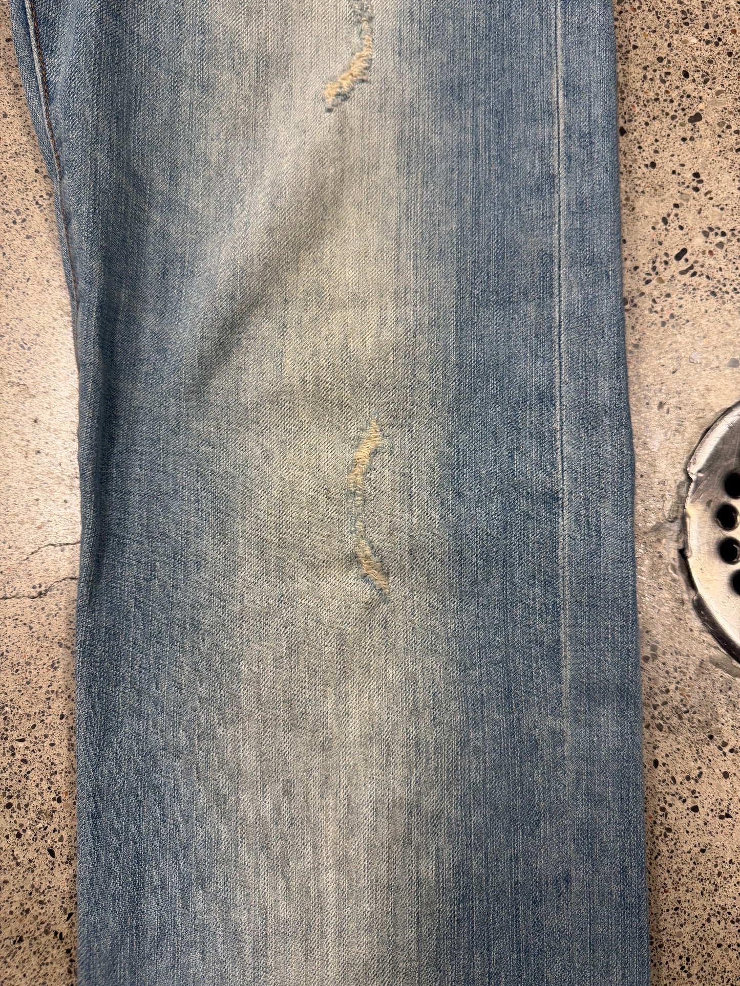 Dior Homme ‘Light Wash’ Blue Distressed Skinny Denim