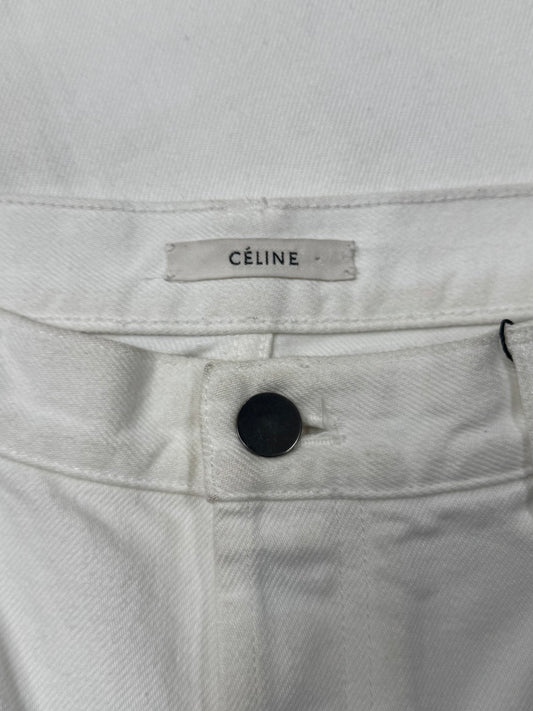 Celine White ‘Raw Hem’ Slim/Skinny Denim