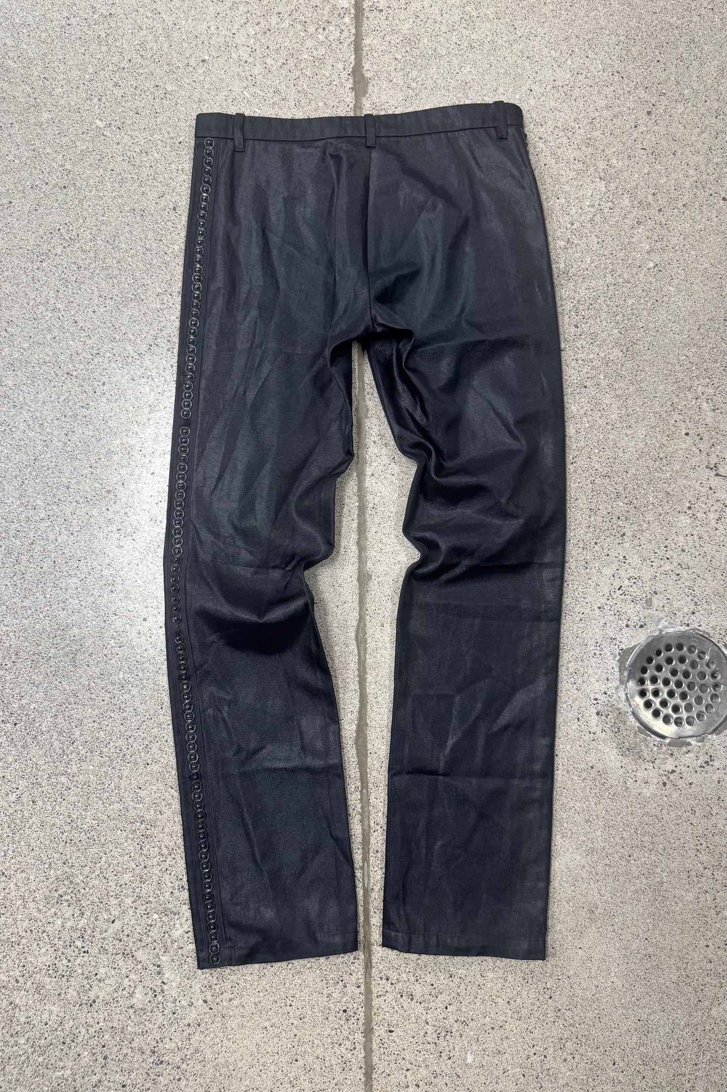 Ann Demeulemeester ‘Button Stripe’ Straight Cut Trousers