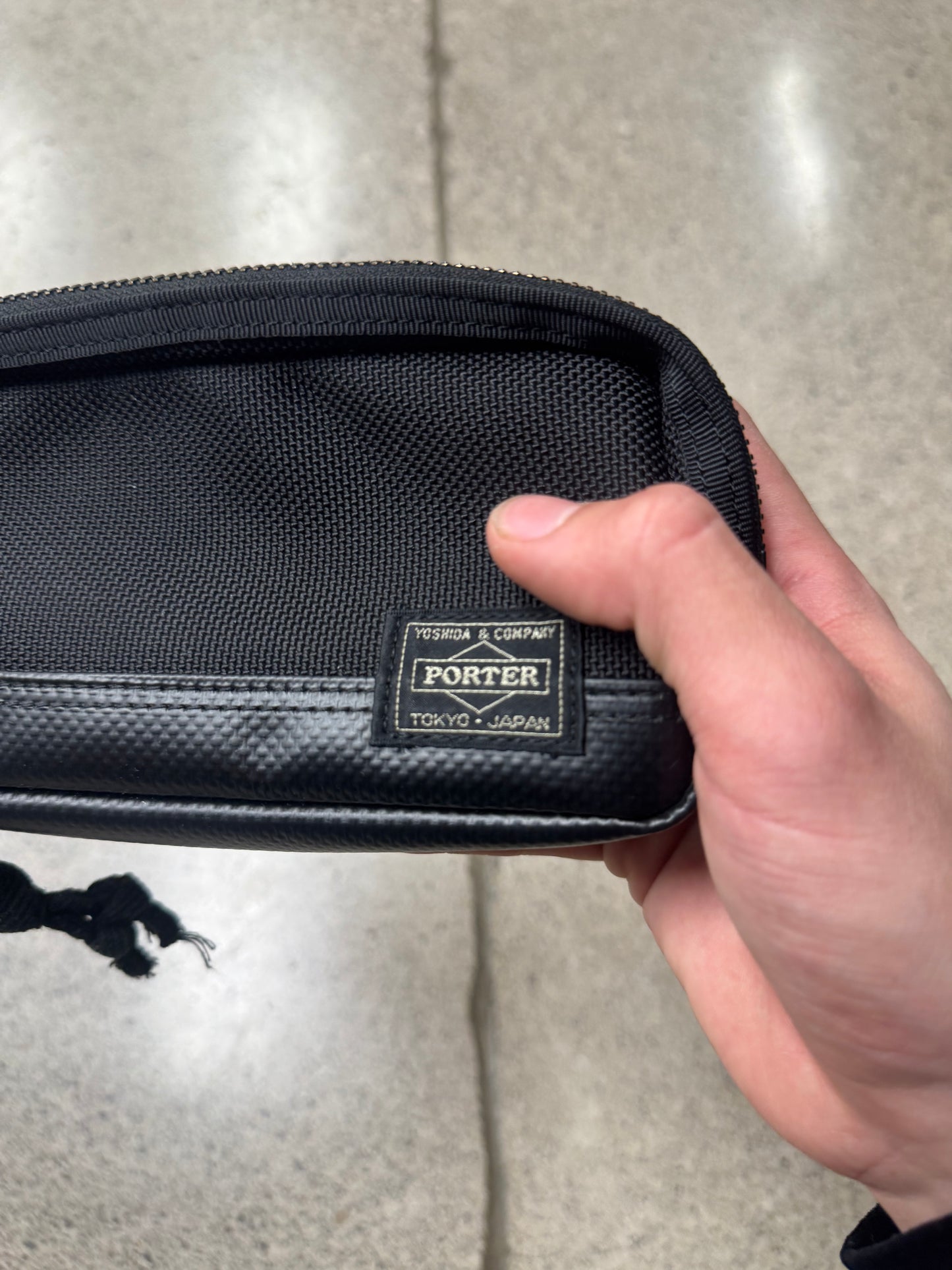 Porter Leather ‘Heat’ Toiletries Travel Bag