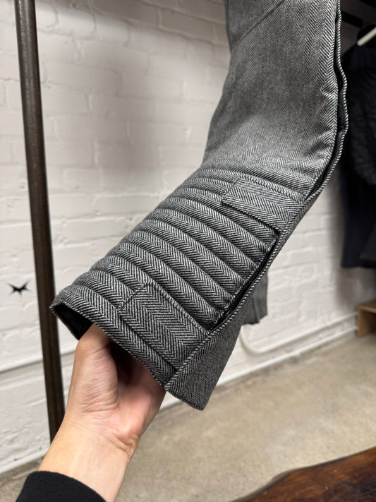 AW2000 Gucci by Tom Ford Herringbone/Leather Biker Pants