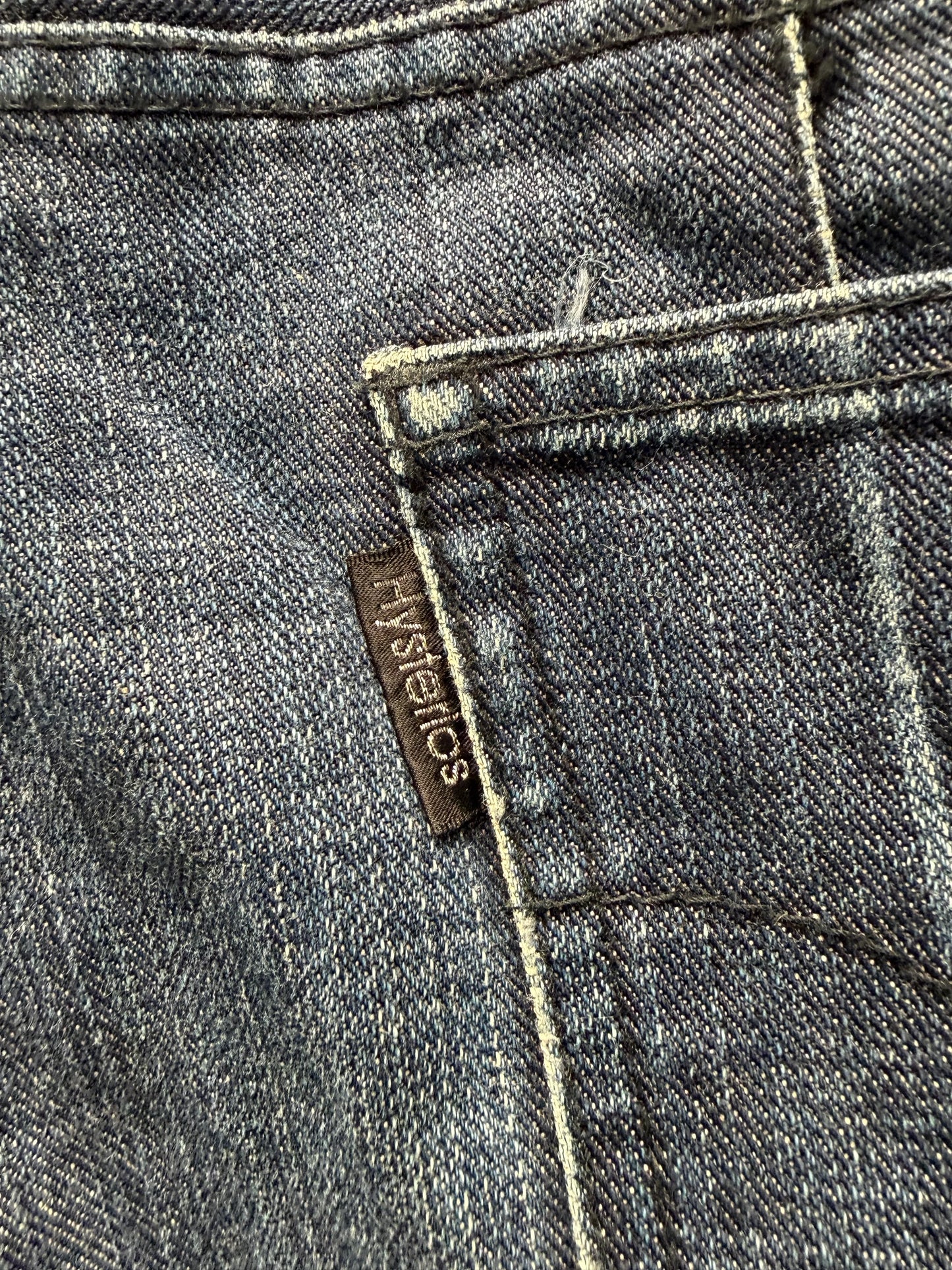 Hysteric Glamour Pleated Blue Flared Leg Denim