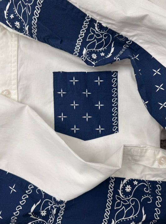 2000s Fuct ‘Paisley’ Trim Button Down Shirt