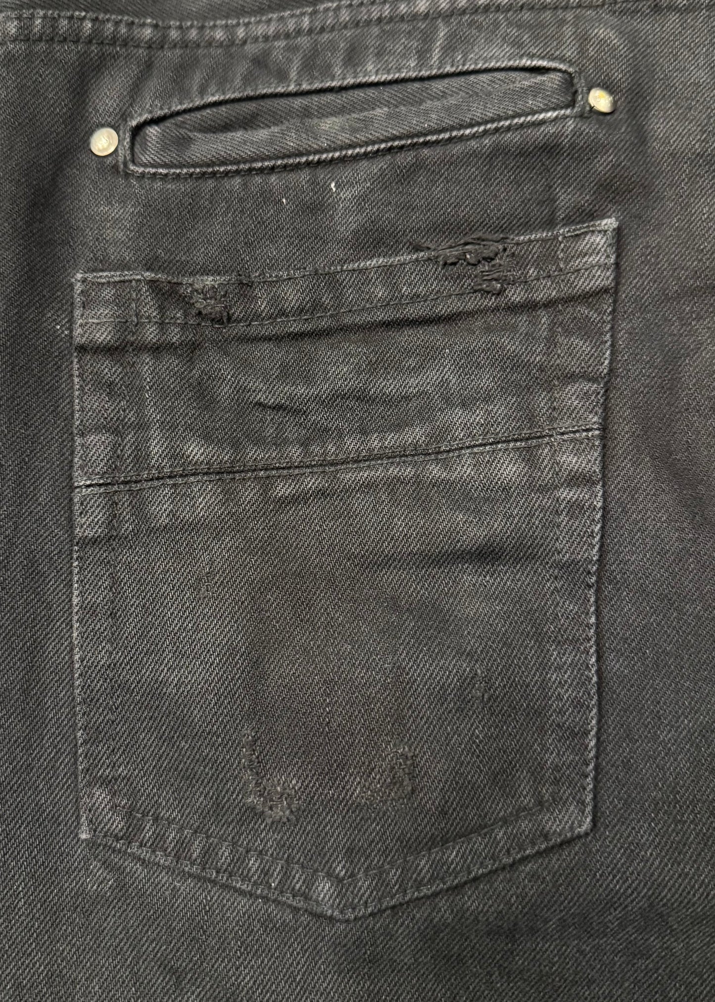 5131 Pour Les Hommes Snakeskin Leather Patch Flared Denim