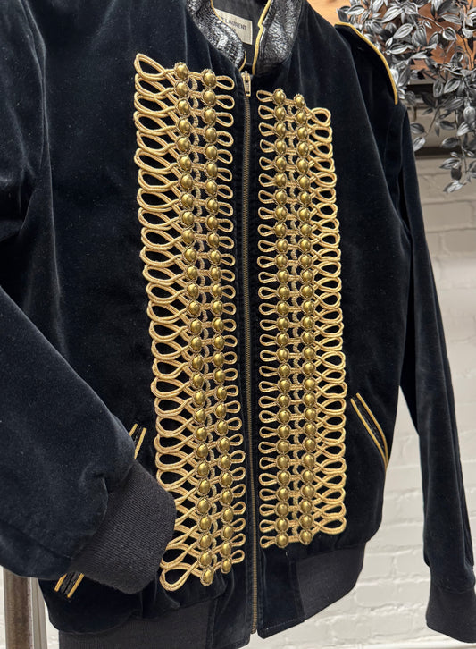 AW2016 Saint Laurent by Hedi Slimane ‘Napoleon’ Velvet Battalion Bomber Jacket