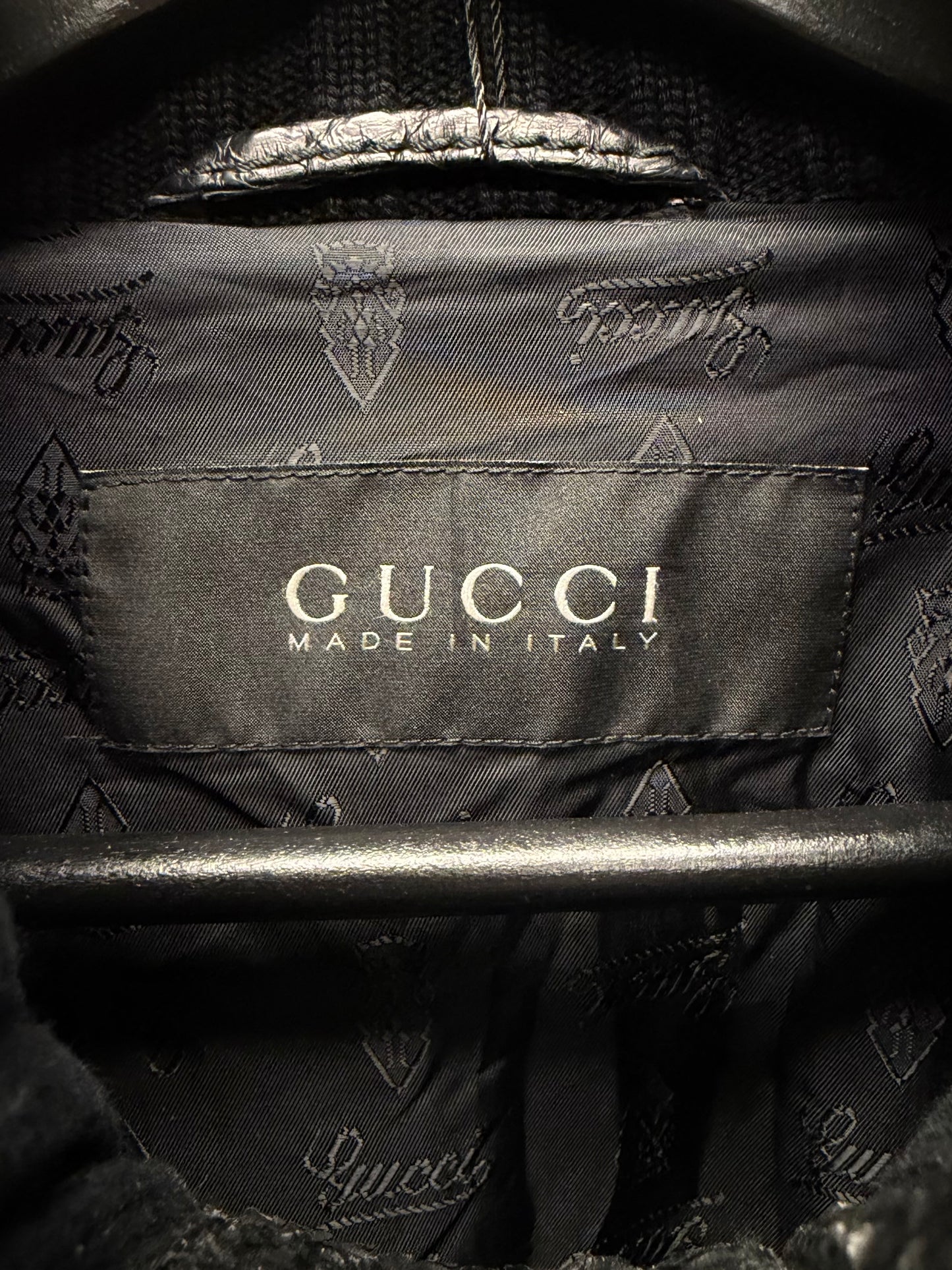 SS2005 Gucci by Frida Giannini ‘Madonna’ Black Genuine Python Leather Bomber Jacket