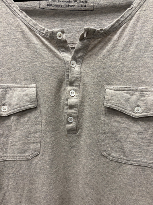 AW2014 Balmain ‘Henley’ Cotton Short Sleeve Shirt