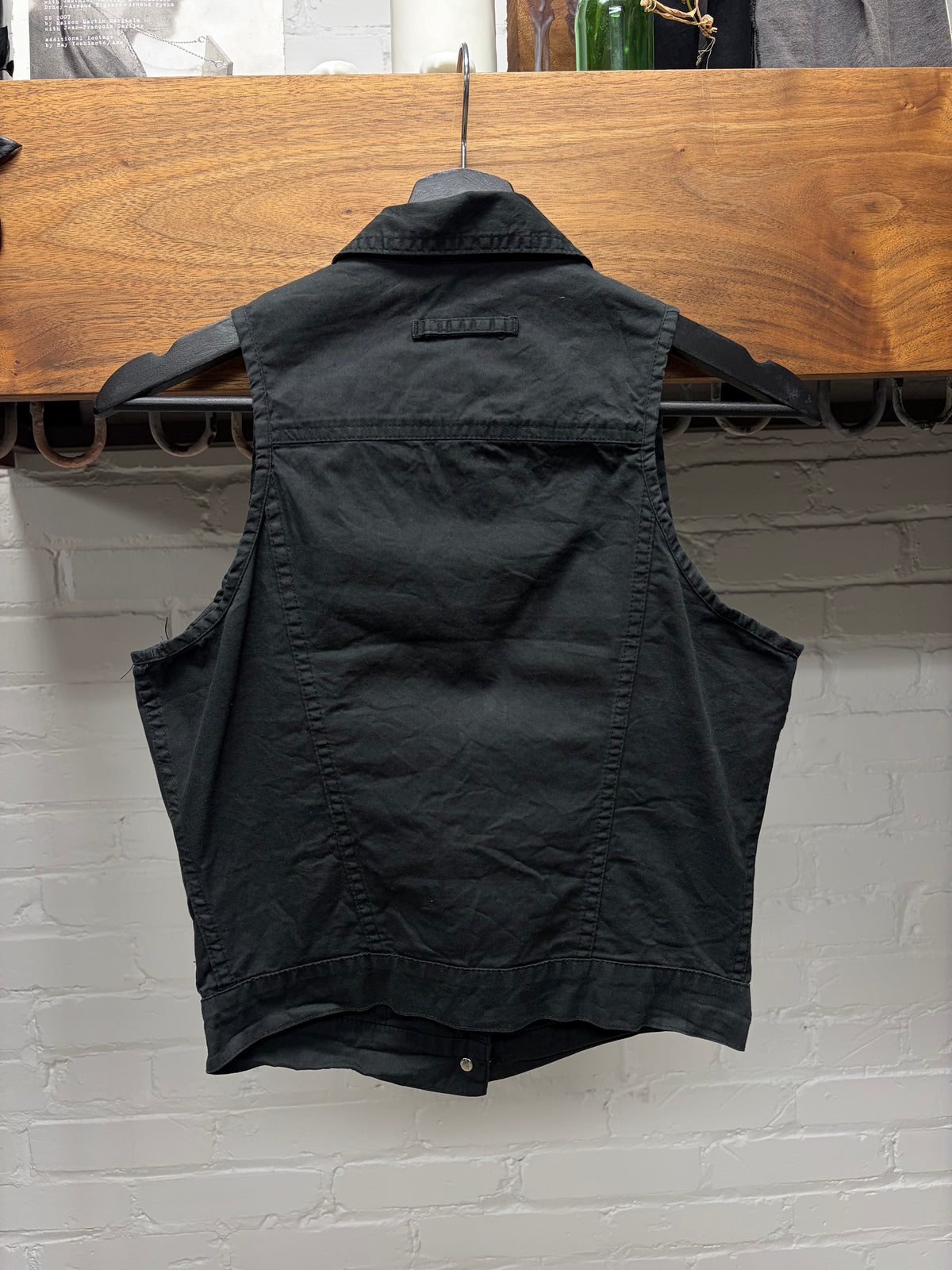 Vintage Jean Paul Gaultier Sleeveless Black Button Up Vest