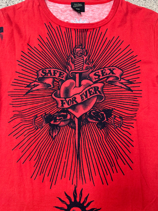 SS1996 Jean Paul Gaultier Homme ‘Safe Sex Forever’ Tattoo T-Shirt